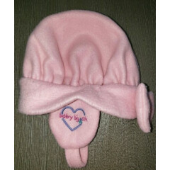 BABY GIRLS OSHKOSH B'GOSH pink FLEECE WINTER HAT size INFANT soft CUTE @@