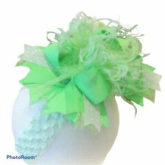 Mint Over The Top Bow Mint Green Headband Baby Bows Toddler Feather Bows Ott Bow