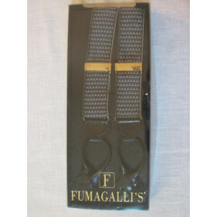 NIOB Fumagalli's Suspenders, Black w/Silver Triangle Design