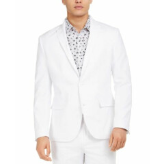 INC Mens Blazer Classic Bright White Size Large L Slim Fit Jasper $139 077