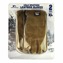 Wells Lamont Cold Weather Thinsulate Leather Gloves ~ 2 pack~Multiple Sizes 