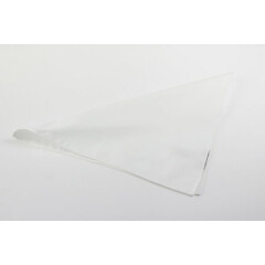 SUITSUPPLY 33 x 33 cm Men Pocket Square Pure Cotton Plain White Handkerchief