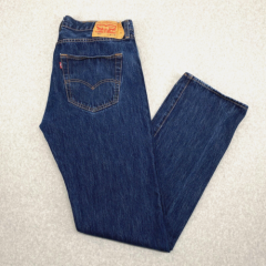 Levi's Jeans 501 36x36 Straight Dark Wash Button Fly Blue Denim Waterless