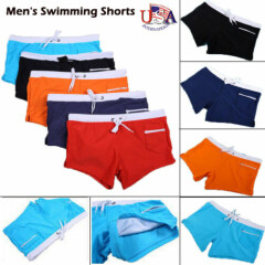 US Men Swim Shorts Swimwear Swimming Trunks Men's Underwear Boxer Briefs Pants