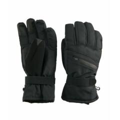 Tek Gear Heat Tek Men’s Thinsulate Touch Screen Ski Gloves Black Tie S/M NWT