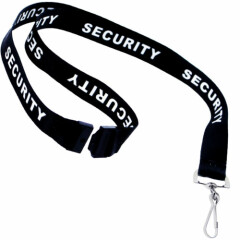 SECURITY Lanyard Keychain with Breakaway Clasp and ID Badge Clip for Personnel