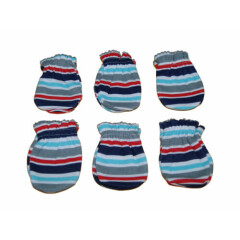 6 Pairs Newborn Baby/infant Anti-scratch Cotton Mittens Gloves---Stria