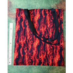 Red Flames tote bag 
