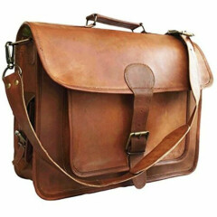 Handmade Bag Leather Messenger Briefcase Men's Laptop Brown New Shoulder Durable