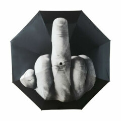 Funny Folding Middle Finger Umbrella Creative Gift Waterproof & Windproof Sturdy