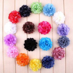 50pcs 2.1" Artificial Chic Shaped Rose Fabric Hair Flower For Headbands