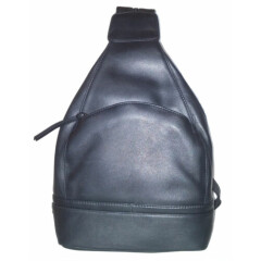 ILI New York Leather Backpack, syle 6507, black