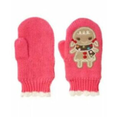 NWT Gymboree WINTER CHEER Pink Gingerbread Girl Mittens Gloves 0-12 Months