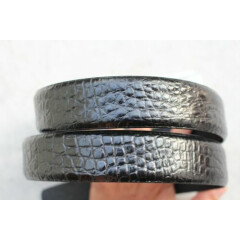 Luxury Black Real Alligator ,Crocodile Leather Skin MEN'S Belt - W 1.3 inch