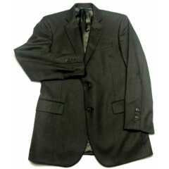 Brooks Brothers Blazer Mens (40L) 100% Wool Charcoal Gray Lined Sport Coat