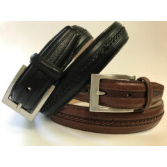 Italian Leather on Full Grain Liner. Hand lacing at the center. Sale-$ was 46.99