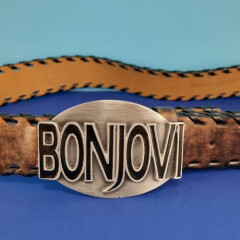 Bonjovi Genuine Leather Belt With Pure Pewter Buckle Size M