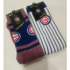 MLB Chicago Cubs Socks Size L 9-12 Men's Crew Height 2 Pair