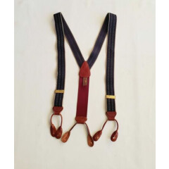 Trafalgar Suspenders Braces burgundy and Blue Striped classic