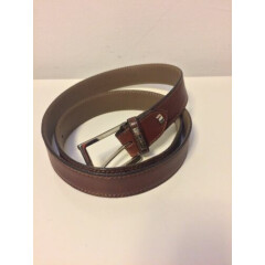 Lui di Lancetti Men's Leather Belt Brown size 41 105 cm Italy