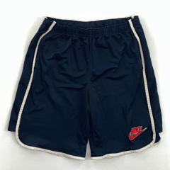 Nike Mens Activewear Shorts Blue Red Logo Elastic Waist Pull On Vintage XL 18-20