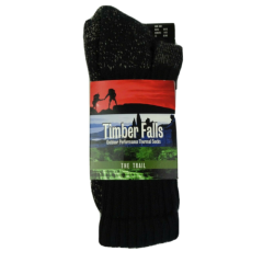 Timber Falls Outdoor Performance Thermal Crew Socks Sz Men 10-13 Women Size 9-12