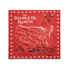 RRL Ralph Lauren Western Ranch USA Map Bandana Scarf