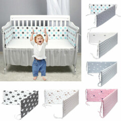 Newborn Baby Bed Bumper Crib Around Cushion Cot Protector Pillows Room Decor AUS