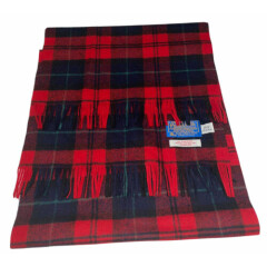 Pendleton Woolen Mills Authentic Machlan Wool Scarf New Condition! Red/Navy