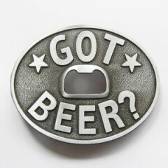 Got Beer? Beer Bottle Opener Oval Western Metal Novelty Belt Buckle