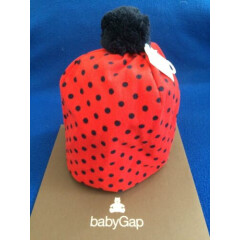 NWT Baby GAP unisex fleece winter hat, red polka dot. Size M/L