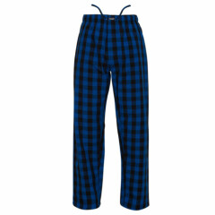 Ritzy Kids/Boys/Men Pajama Pants 100% Cotton Plaid Woven - BL& BK Checks