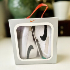 Nike Blazer Mid Crib Booties Baby White Black Unisex Shoes Sneakers - SIZE 3C 
