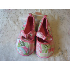 NWT JANIE AND JACK ISLAND SUMMER PATCHWORK SHOES 7 PINK