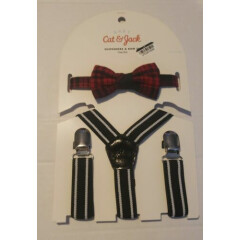 NEW Baby Boys' Bowtie & Suspender Set - Cat & Jack™ Red/Black