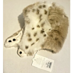RH Baby & Child Luxe Fur Faux Snow Leopard Animal Hood Hat 0-12M New NWT