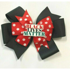 Beautiful Black Lives Matter inspired hair bow for girls. 