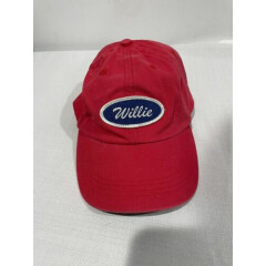 Willie Strapback Hat Cap Red Nelson