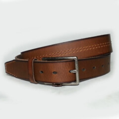 FRYE Men Brown Genuine Leather Belt Size 40 NWT