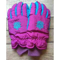 Vintage Aspen Retro Winter Gloves Thinsulate Size Medium Large 90s Teal Purple