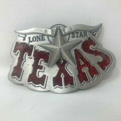 VTG The Great American Buckle Company Lonestart Bullhorns Texas Belt Buckle