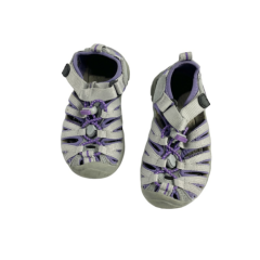 Keen Girls Sport Sandals Gray Purple Waterproof Adjustable Bungee Cord 9 EUR 26
