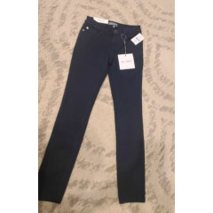 NWT DL1961 CHLOE SKINNY DEEP NAVY ZIPPER ACCENTED GIRLS JEANS SIZE 8 NEW (C11)