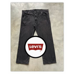 Levis 569 Loose Straight Denim Black Jeans Men’s Size 44X32 Great Condition!