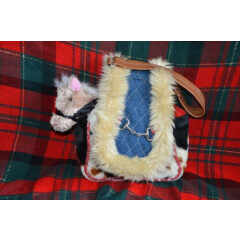 Girls western style plush Sassy Pets Saks purse by Douglas, includes a pony