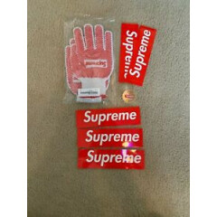 Lot Supreme Grip Gloves, Ball and 5 Stickers