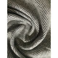 Handmade 100% Wool Cashmere Black & White Herringbone Winter Men's Scarf Gift