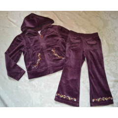 Gymboree AUTUMN HIGHLANDS Purple Zip Hooded Jacket & Pants Set Outfit NWT 4 5 