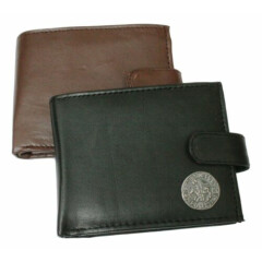 Templar Seal Leather Wallet BLACK or BROWN 366