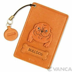 Bulldog Handmade Leather Commuter ID Metro Pass Card Holder *VANCA* #26446